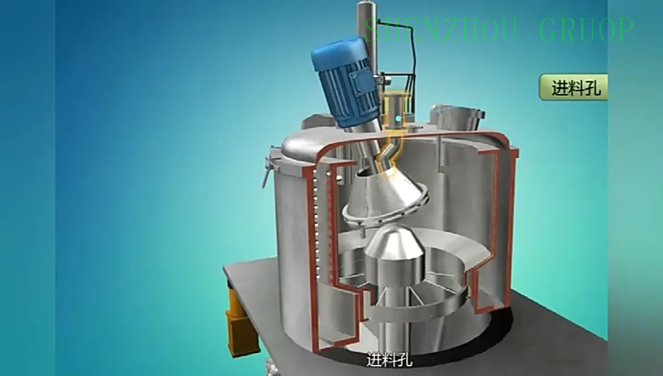 Kontinuierliche industrielle Korbzentrifuge mit Laborentladung in Shenzhou